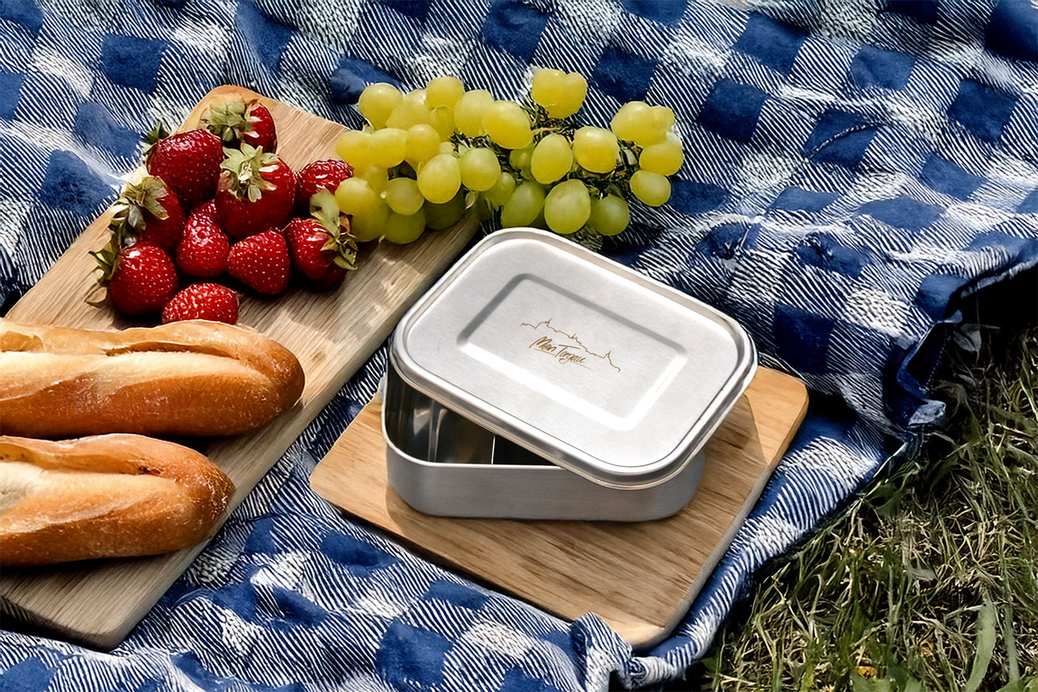 Nachhaltige Lunchbox aus Edelstahl mit Torgau-Design